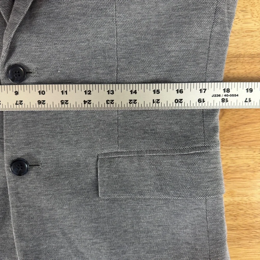 Banana Republic Mens 38 Regular Gray Slim Fit Cotton Blazer Sport Coat Jacket